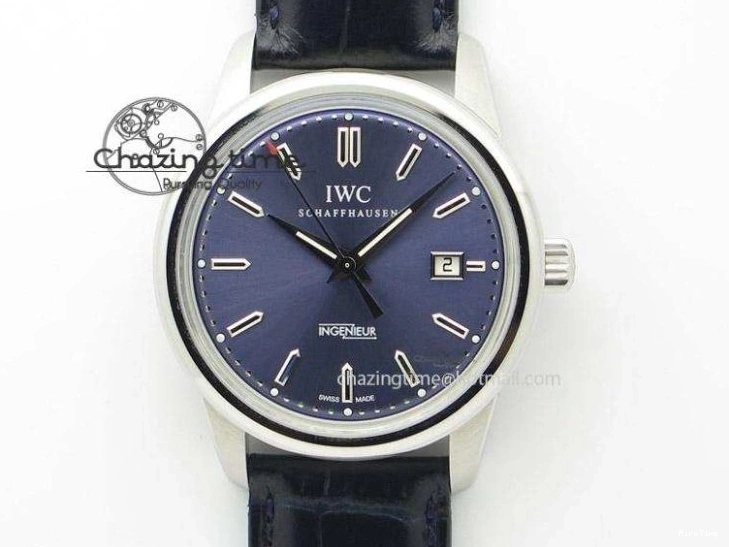 MIROTIME 0502 Lightweight Portugieser Automatic SS IW501708 APSF 1:1 Best Edition Light Blue Dial on Gray Leather Strap A 7012